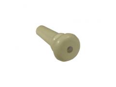 End Pin Plug White with Pearl Dot