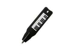 Book Mark Pen Black with Piano Keys