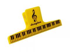 Music Paper Clip Large Yellow with Piano Keys