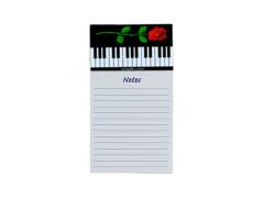 Magnetic Note Pad - Keyboard Rose