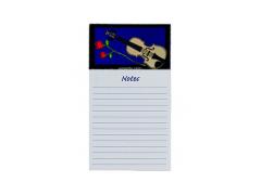 Magnetic Note Pad - Violin Rose