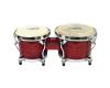Percussion Plus Deluxe Wood Bongos Red 7.5 & 8.5"