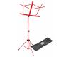 On Stage Compact Sheet Music Stand Red with Bag